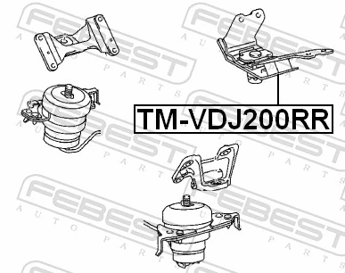 Coxim de transmissão (suporte da caixa de mudança) para Toyota Land Cruiser  J200