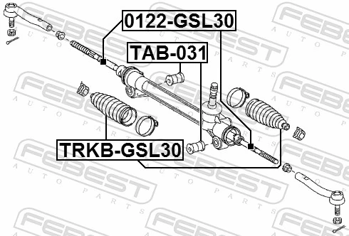 0122GSL30 Febest Tração de direção