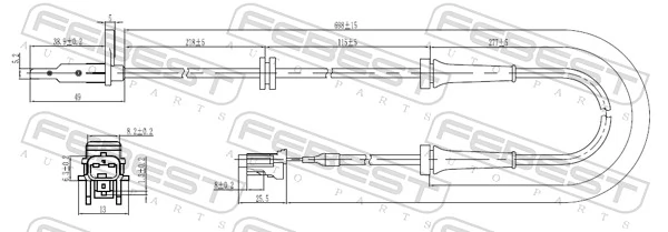02606001 Febest Sensor dianteiro de ABS