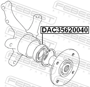 DAC35620040 Febest Rolamento de cubo dianteiro