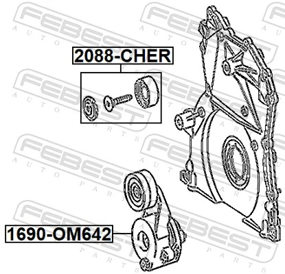Reguladora de tensão da correia de transmissão K05175588AA Fiat/Alfa/Lancia
