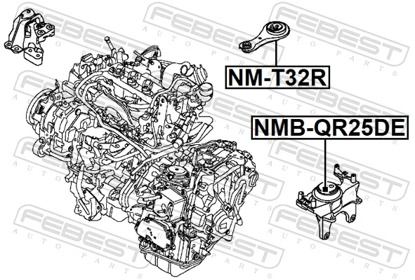 Compre 113605HA0A Renault (RVI) Coxim (suporte) traseiro de motor