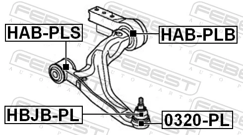 HBJBPL Febest Bota de proteção de suporte esférico inferior