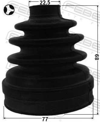 0115SXV20RHT Febest Bota de proteção externa de junta homocinética do semieixo dianteiro