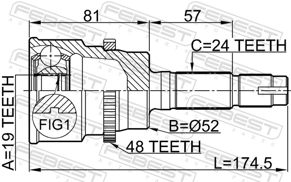 Junta homocinética externa dianteira Daihatsu 4342087405 preço, a partir de 32,01 USD