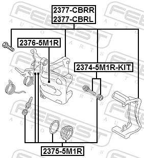 23772CBRR Febest Suporte do freio traseiro direito