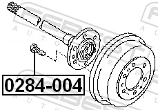 0284004 Febest Parafuso de cubo