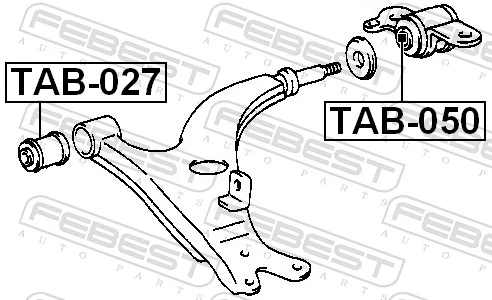 Bloco silencioso dianteiro do braço oscilante inferior para Toyota RAV4 I Cabrio SXA 10