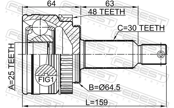  Junta homocinética externa dianteira Hyundai Tucson II SUV (TM) (2010 - 2015) II