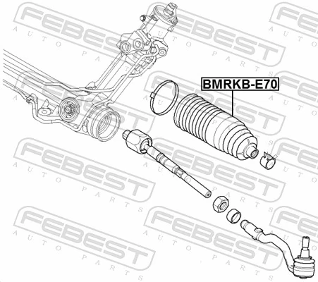 Bota de proteção do mecanismo de direção (de cremalheira) para BMW 1  F21