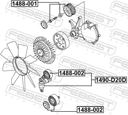6652000270 Hyundai/Kia Reguladora de tensão da correia de transmissão
