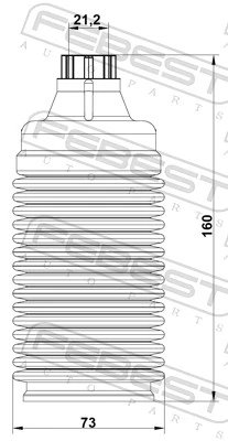 Pára-choque (grade de proteção) de amortecedor traseiro + bota de proteção para Subaru Outback III B13, BP