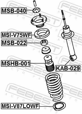 MR448173 Chrysler Espaçador (anel de borracha) da mola dianteira superior
