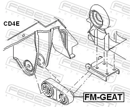 Compre Coxim (suporte) traseiro de motor Ford Mondeo 3