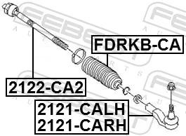 FDRKBCA Febest Bota de proteção do mecanismo de direção (de cremalheira)