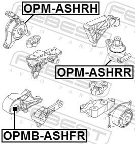 OPMBASHFR Febest Coxim (suporte) dianteiro de motor