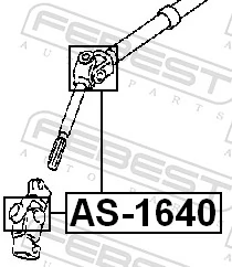 AS1640 Febest Cruzeta do mecanismo de direção