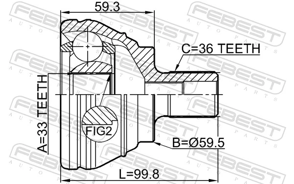 Junta homocinética externa dianteira Volkswagen Caddy ALLTRACK IV SAB