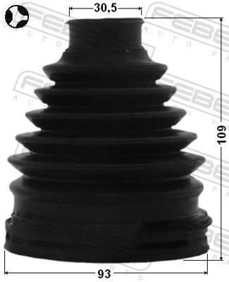 0115GRJ150T Febest Bota de proteção interna de junta homocinética do semieixo dianteiro