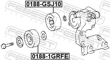 Rolo parasita da correia de transmissão 1341A039 Mitsubishi