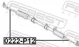 0222P12 Febest Tração de direção