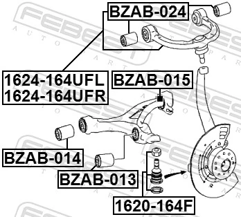 Bloco silencioso dianteiro do braço oscilante inferior Mercedes A1643331214 preço, a partir de 23,16 USD