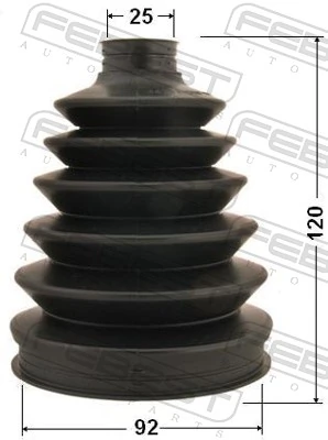 Bota de proteção externa de junta homocinética do semieixo dianteiro Honda Accord VII CL, CM