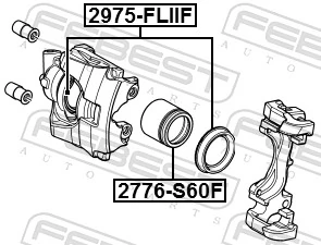  Kit de reparação de suporte do freio dianteiro Land Rover Freelander I SUV (L314) (1997 - 2006) I