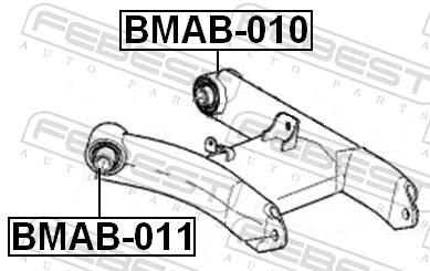 BMAB010 Febest Bloco silencioso do braço oscilante inferior traseiro