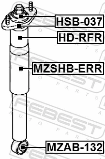 Bloco silencioso de amortecedor traseiro para Mazda CX-7  ER