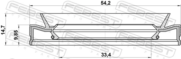 95HEY35541015U Febest Vedação da Caixa Automática de Mudança (de árvore de saída/primária)