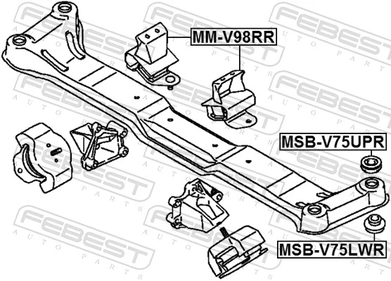 Compre Coxim de transmissão (suporte da caixa de mudança) Mitsubishi Pajero 3