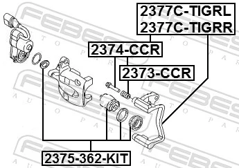 2374CCR Febest Guia de suporte traseiro