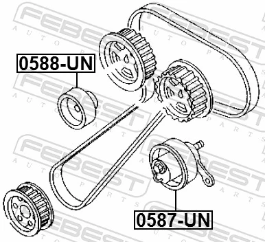 Rolo parasita da correia do mecanismo de distribuição de gás para Ford Ranger  ET