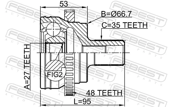 Junta homocinética externa dianteira Mercedes S  W220