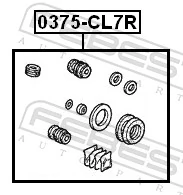 0375CL7R Febest Kit de reparação de suporte do freio traseiro