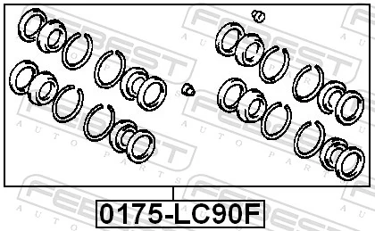  Kit de reparação de suporte do freio dianteiro Toyota Land Cruiser PRADO ASIA SUV (J12) (2002 - 2010) PRADO ASIA
