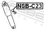 NSBC23 Febest Bucha de bloco silencioso de amortecedor traseiro