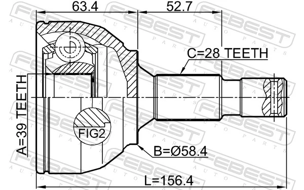 Junta homocinética externa dianteira Peugeot Expert  VF