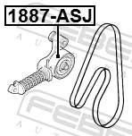 Rolo de reguladora de tensão da correia de transmissão Chevrolet Aveo III T300