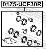 Kit de reparação de suporte do freio traseiro Lexus LS  UCF30