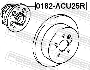 0182ACU25R Febest Cubo traseiro
