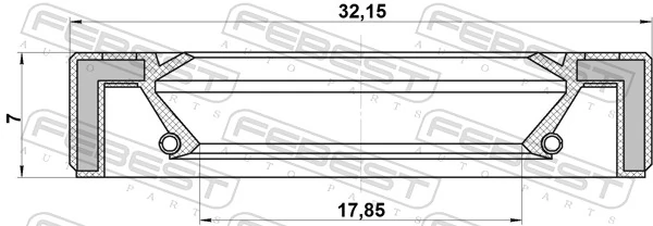 NJ913 Payen Vedação da cremalheira da direção/do mecanismo (ver dimensões padrão)