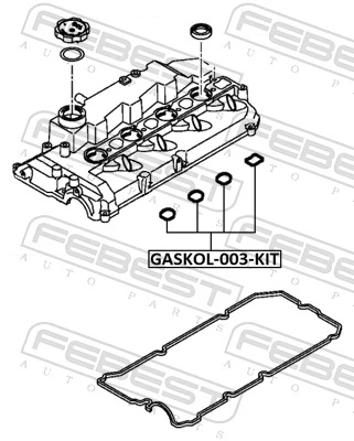 GASKOL003KIT Febest Vedante da tampa de válvulas de motor, kit