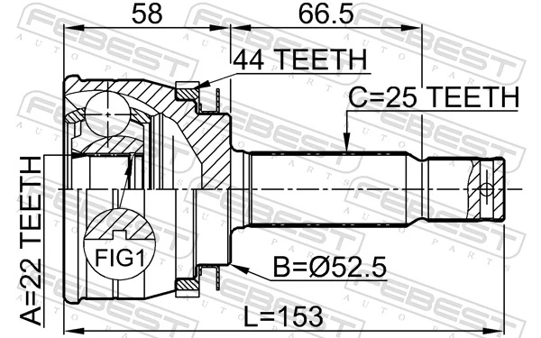4950725A10 Chrysler Junta homocinética externa dianteira