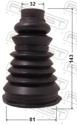 Bota de proteção externa de junta homocinética do semieixo dianteiro EX66122 Euroex