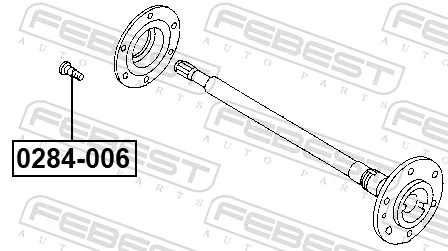 0284006 Febest Prego de roda traseiro