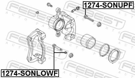 1274SONLOWF Febest Guia inferior de suporte dianteiro
