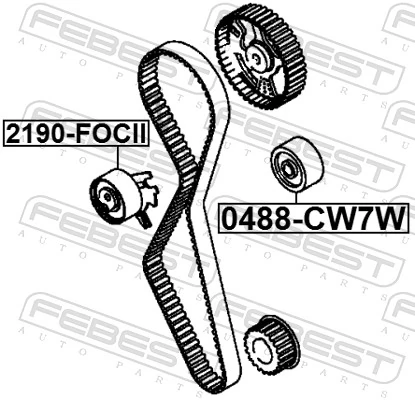 Rolo de reguladora de tensão da correia do mecanismo de distribuição de gás Peugeot 307 CC 3B
