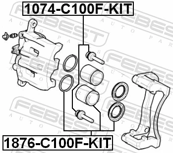  Kit de reparação de suporte do freio dianteiro KIA Rio III sedan (UB) (2010 - 2017) III